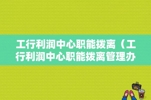 工行利润中心职能拨离（工行利润中心职能拨离管理办法）