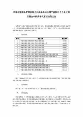 工行购买基金费率优惠（工行网上银行买基金费率最低）