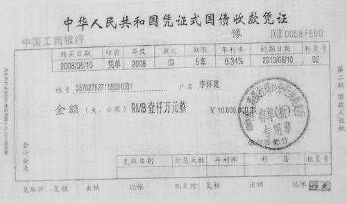 工行网银质押凭证国债（中国工商银行储蓄国债凭证式收款凭证）